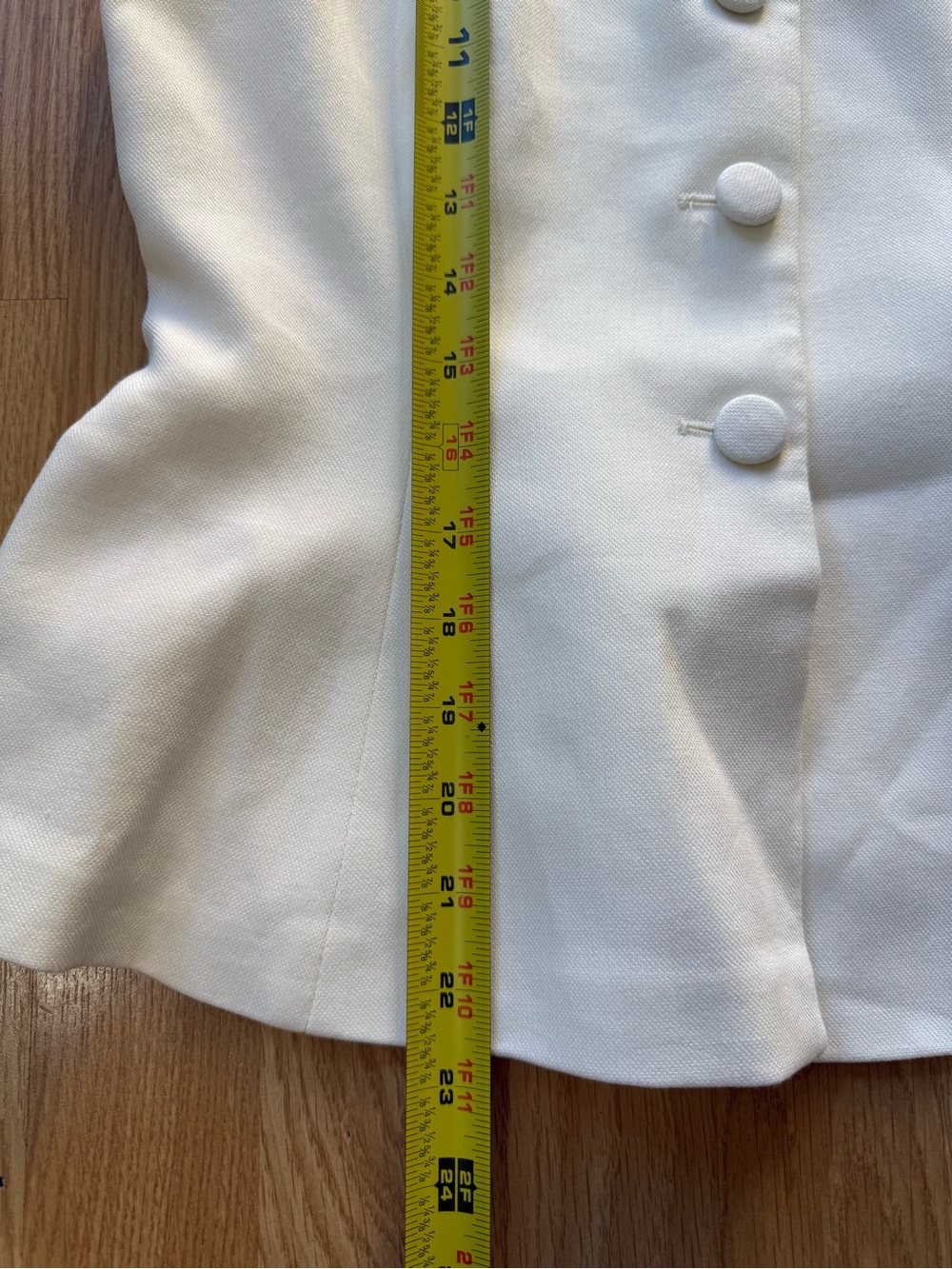Zara Womens Peplum Waistcoat Ecru Round Neck Flared Hem Lined - Size S (NWT ) - Picture 15 of 15